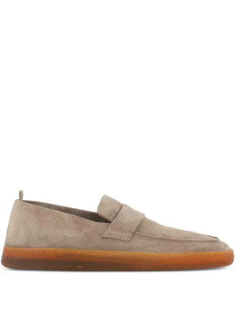 Officine Creative Herbie suede strap-detail loafers
