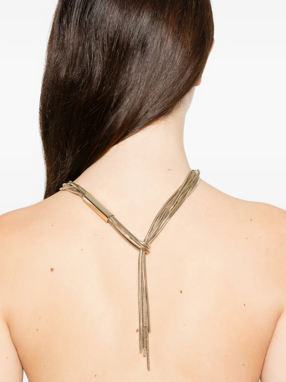  Tom Ford Brass Axis Necklace - Gold 