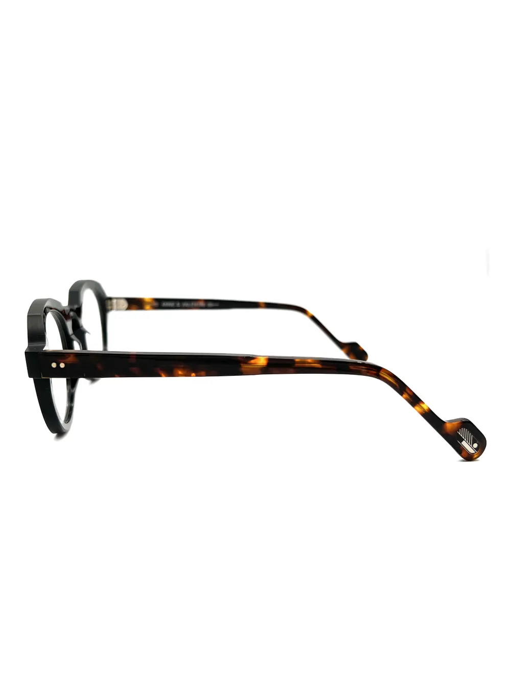  Anne & Valentin Django Round Glasses - Black 
