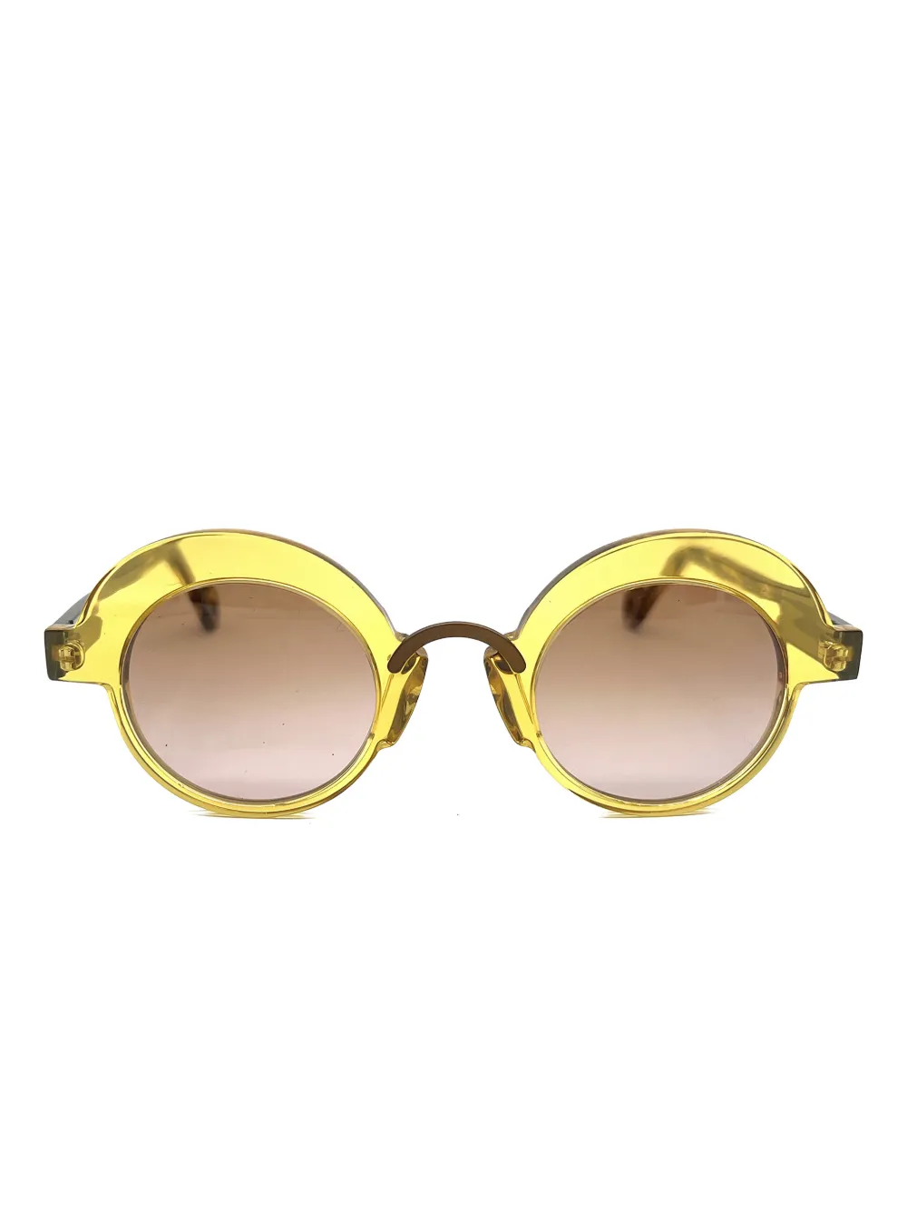 Anne & Valentin metal round-frame sunglasses - Giallo