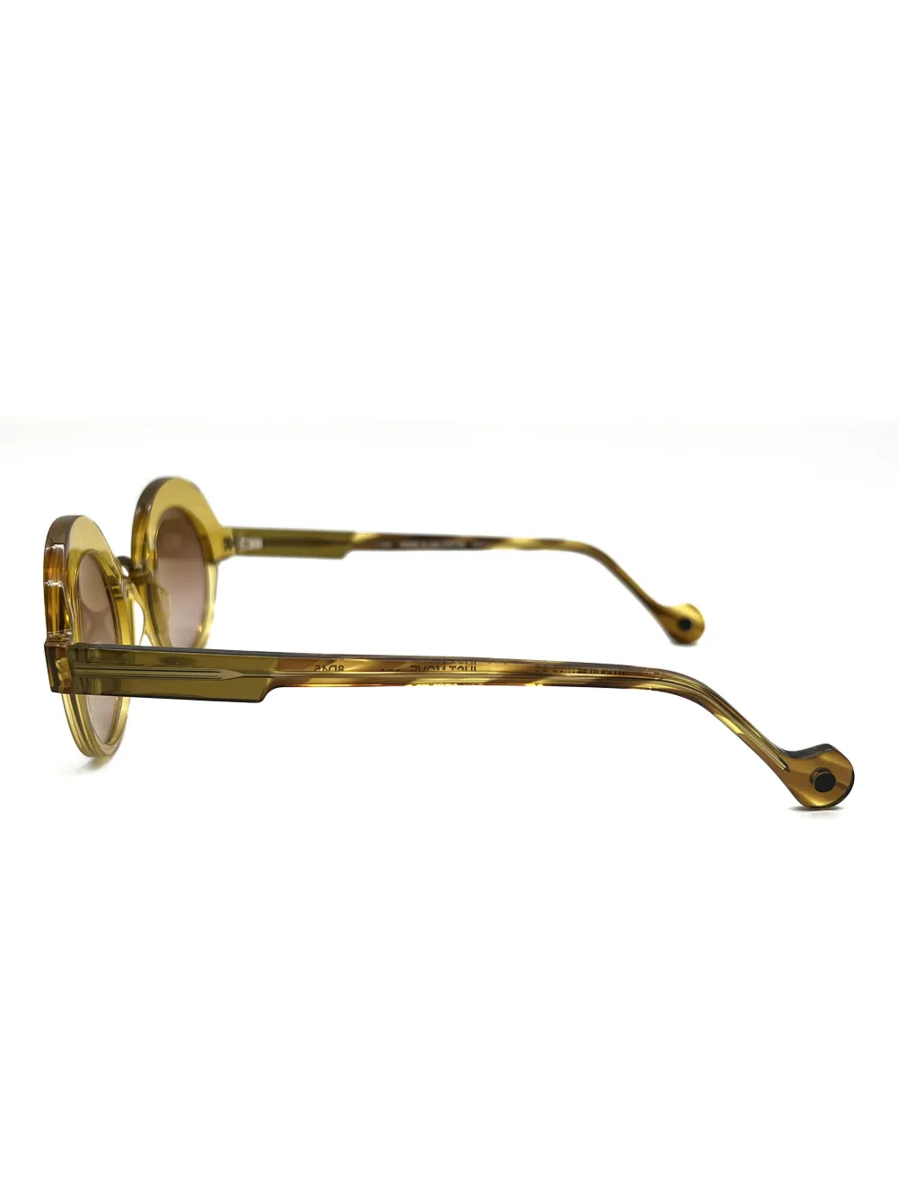 Anne & Valentin metal round-frame sunglasses - Geel