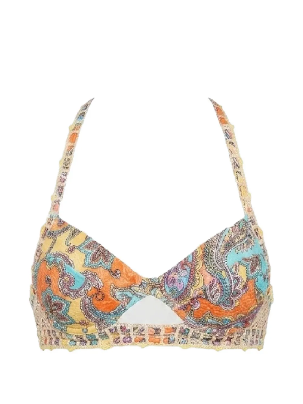 Del Maar Top bikini Kaita con stampa paisley - Blu