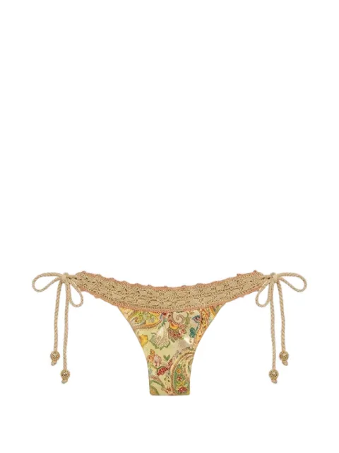 Del Maar bas de bikini Calanie imprimé à finitions en crochet