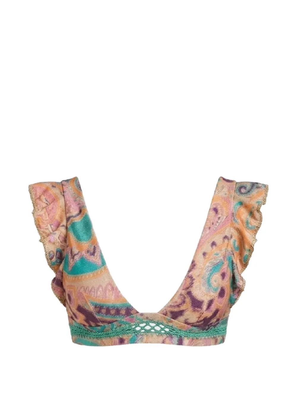 Del Maar Huru ruffled bikini top - Blau