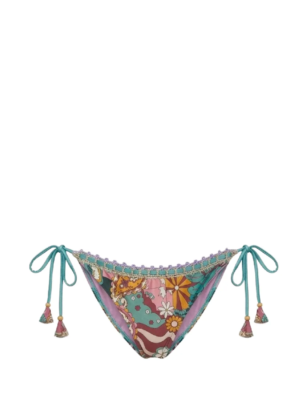 Del Maar Kasli Bikinihöschen mit Blumen-Print - Grün