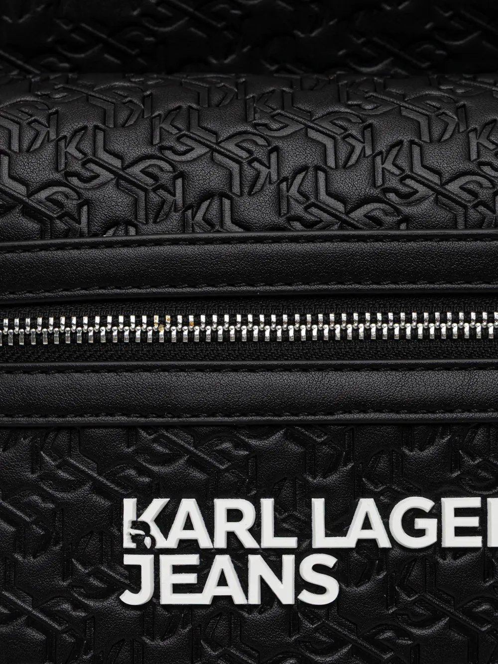 Karl Lagerfeld Jeans Rugzak met logo-reliëf Zwart