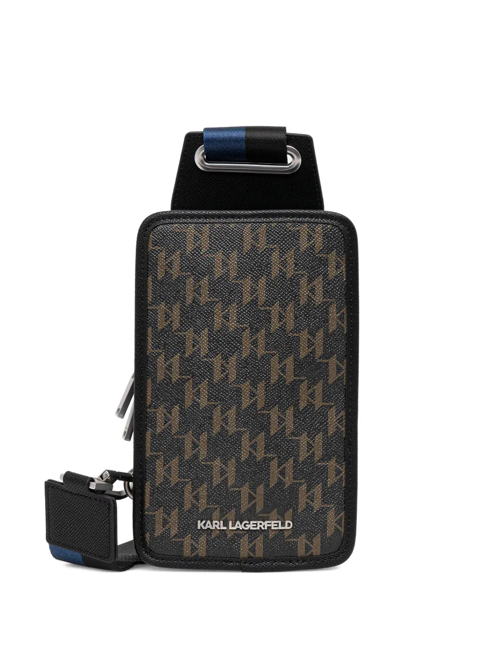 Karl Lagerfeld K/Monogram zip belt bag - Nero