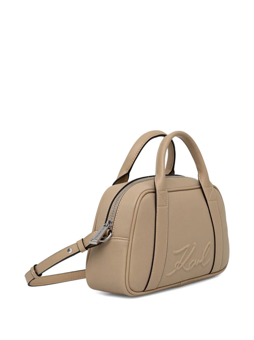 embossed top-handle cross body bag