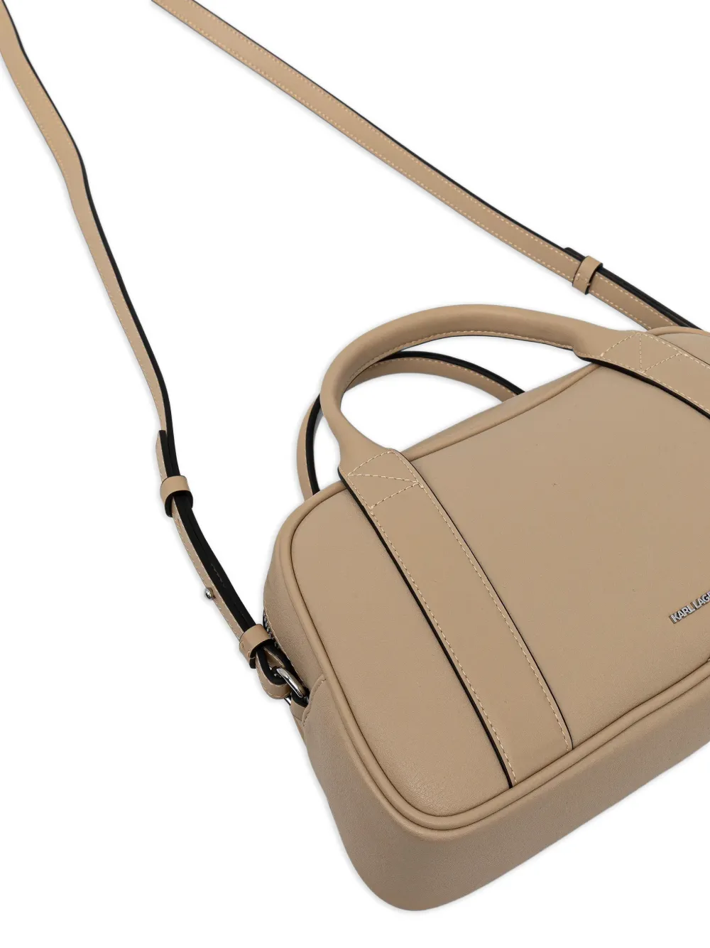 embossed top-handle cross body bag