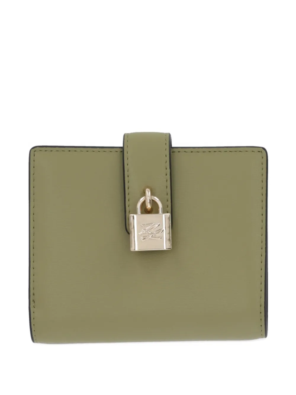 Karl Lagerfeld padlock flap wallet - Verde