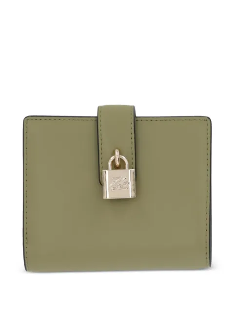 Karl Lagerfeld padlock flap wallet