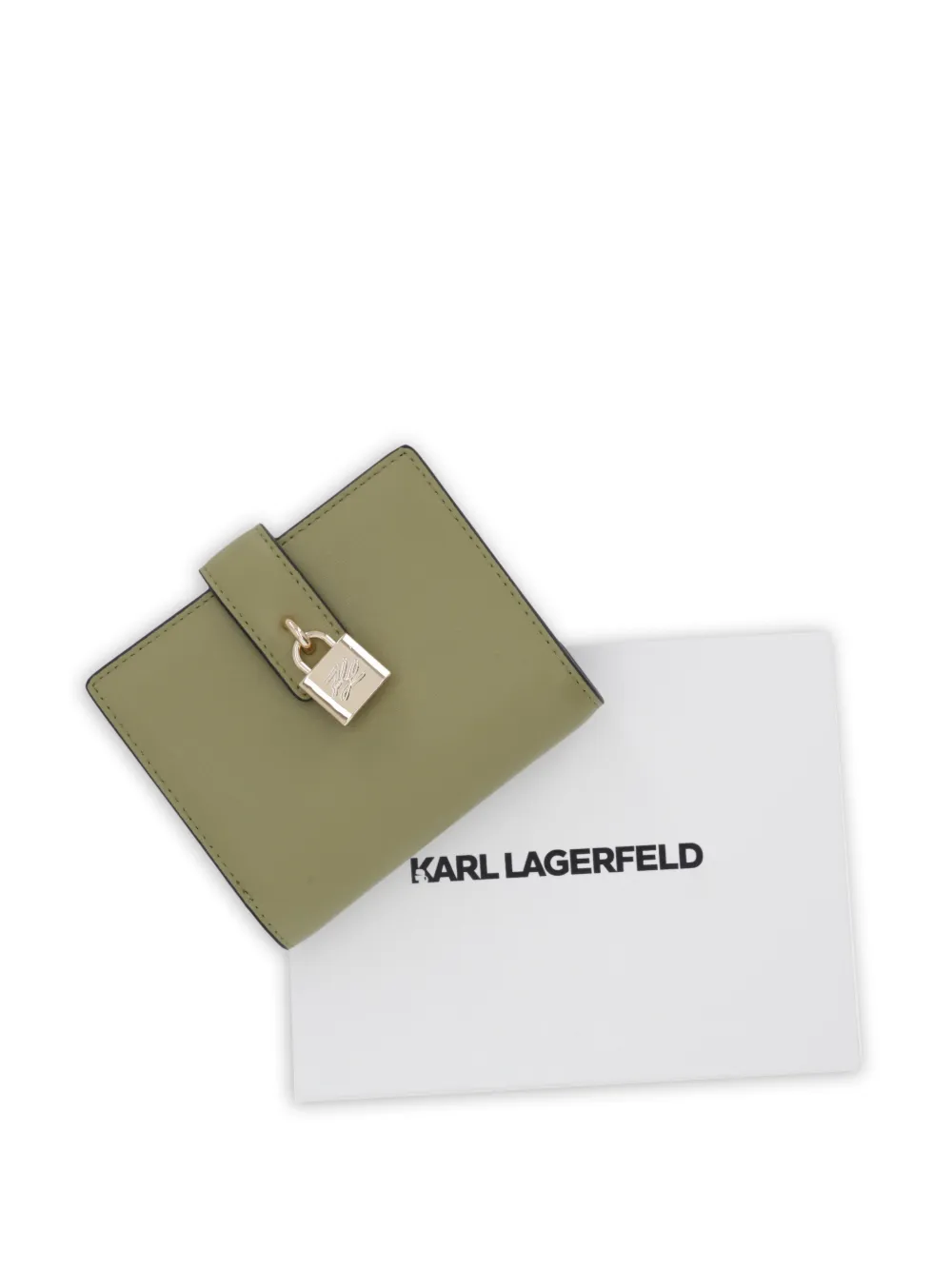Karl Lagerfeld Portemonnee met omslag en hangslot Groen