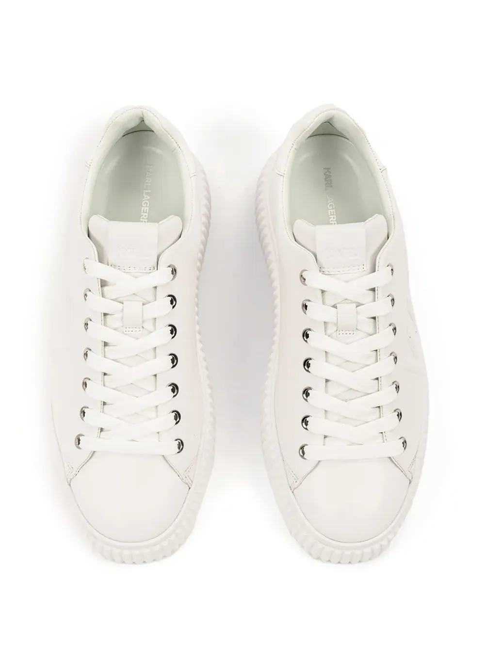 Karl Lagerfeld embossed sneakers Wit