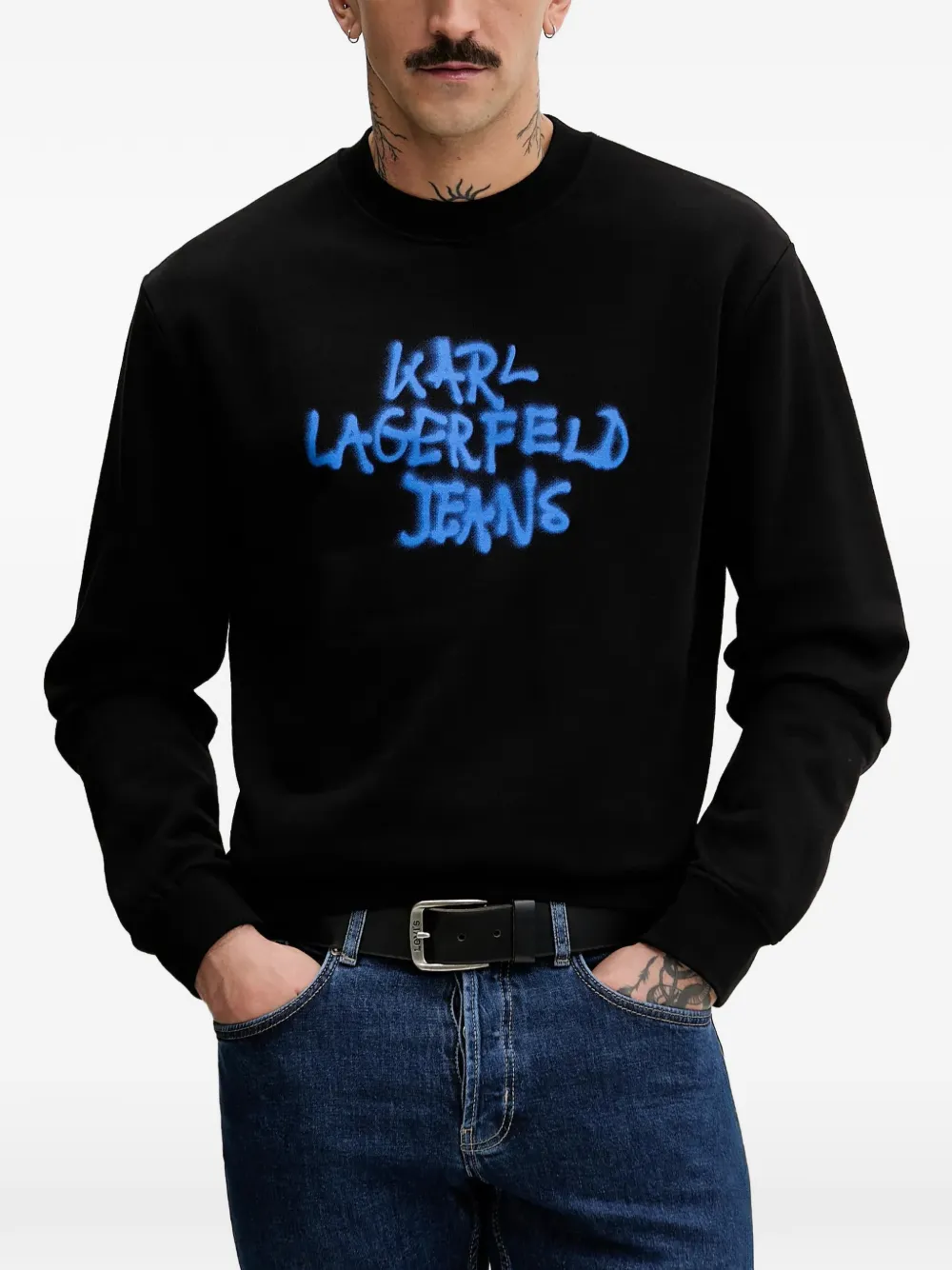 Karl Lagerfeld Jeans logo sweatshirt - Nero