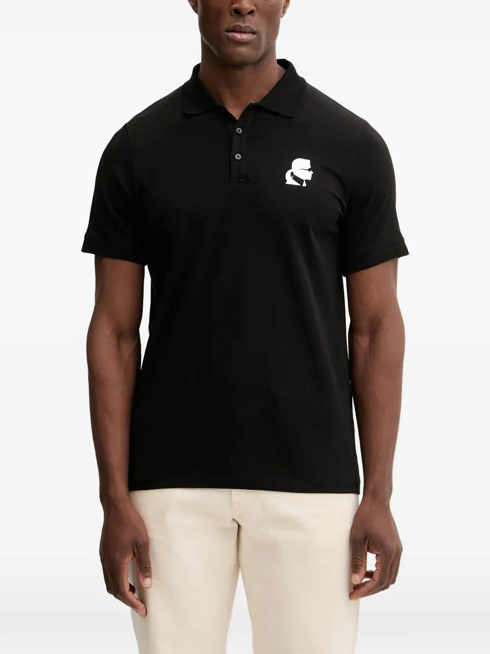 Karl Lagerfeld logo polo shirt - Nero