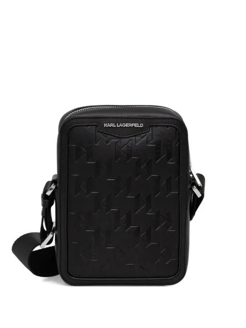 Karl Lagerfeld embossed messenger bag