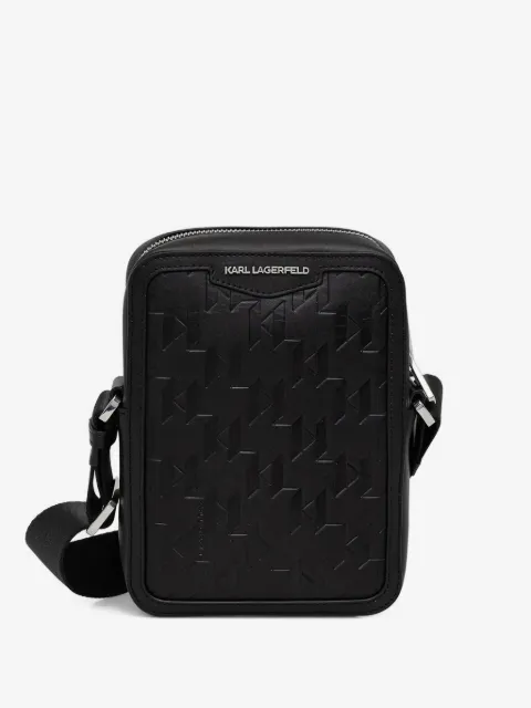 Karl Lagerfeld embossed messenger bag