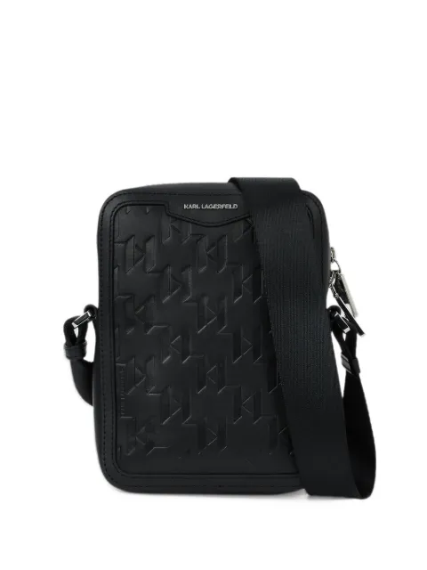 Karl Lagerfeld embossed messenger bag