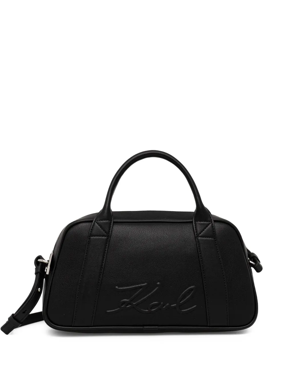 Karl Lagerfeld logo top-handle cross body bag - Nero