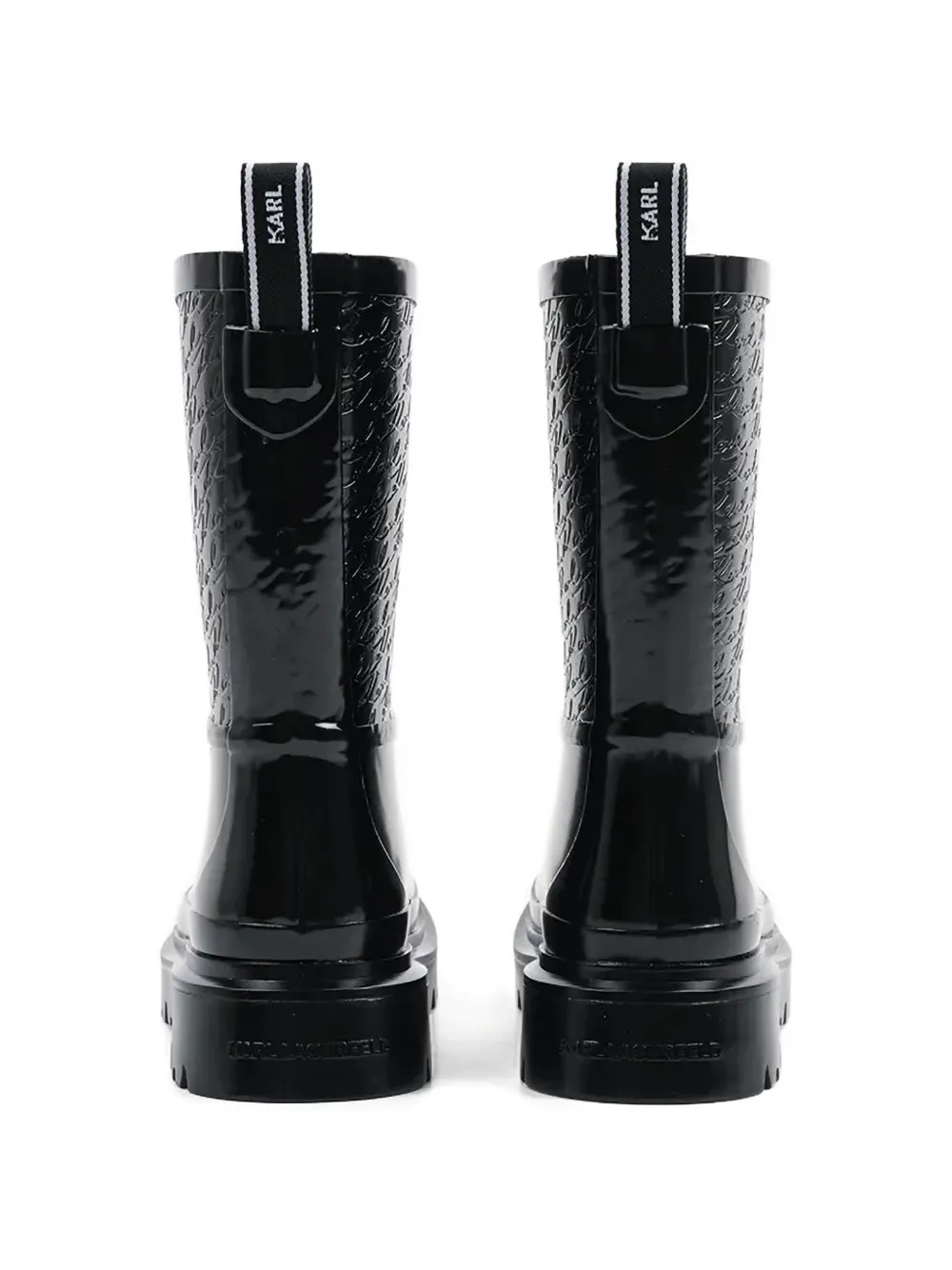 Karl Lagerfeld logo-embossed boots Zwart