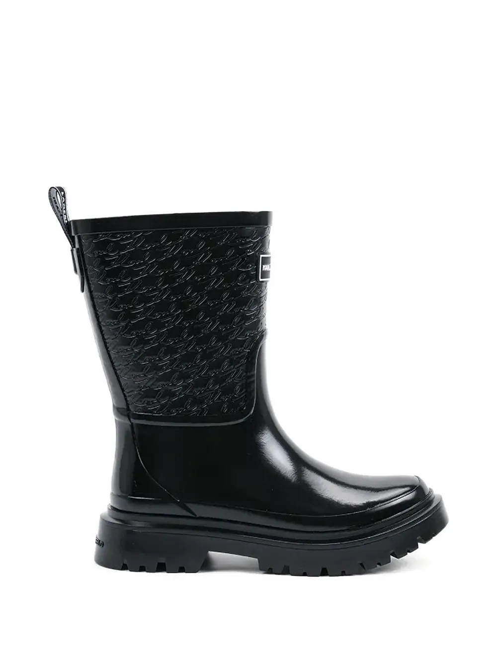 Karl Lagerfeld logo-embossed boots Zwart
