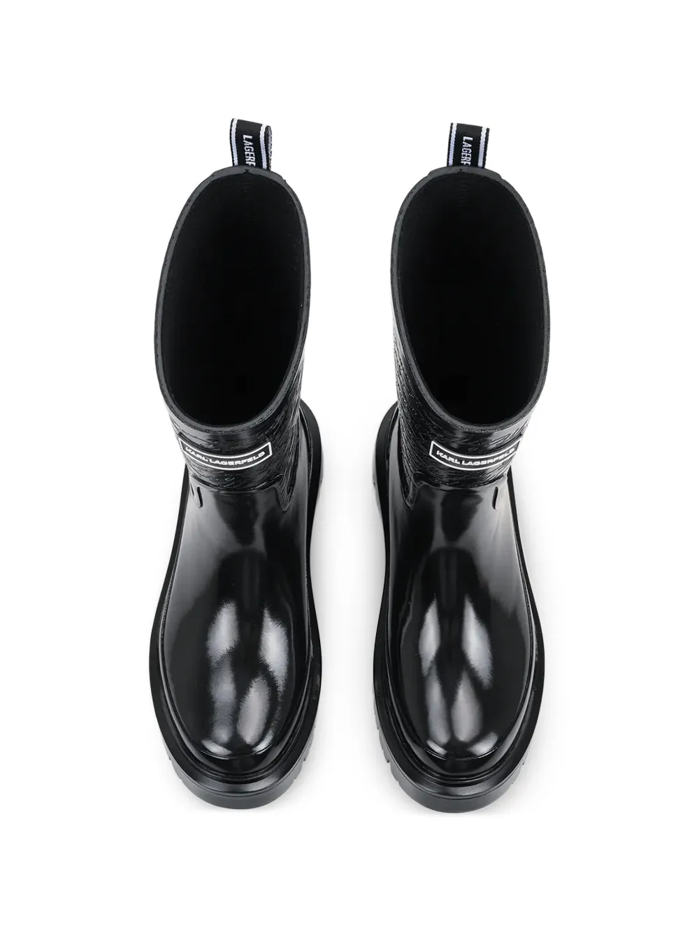 Karl Lagerfeld logo-embossed boots Zwart