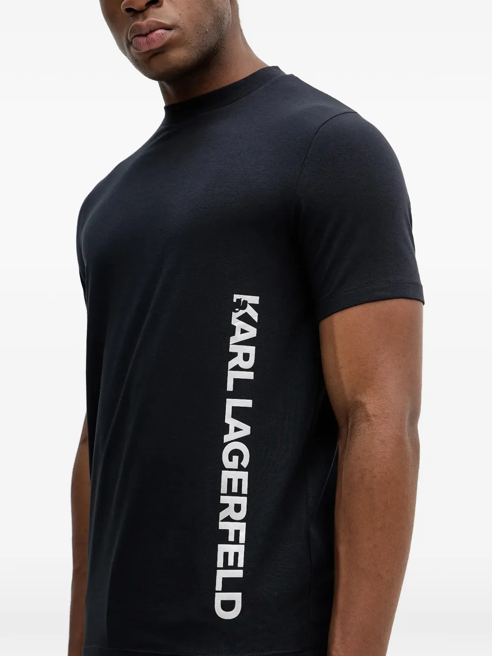 Karl Lagerfeld T-shirt met logo Blauw