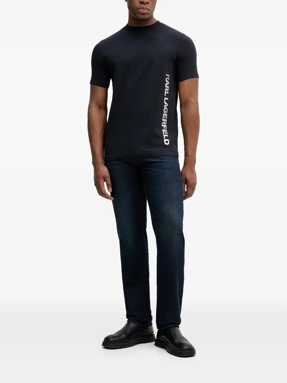 Karl Lagerfeld T-shirt met logo Blauw