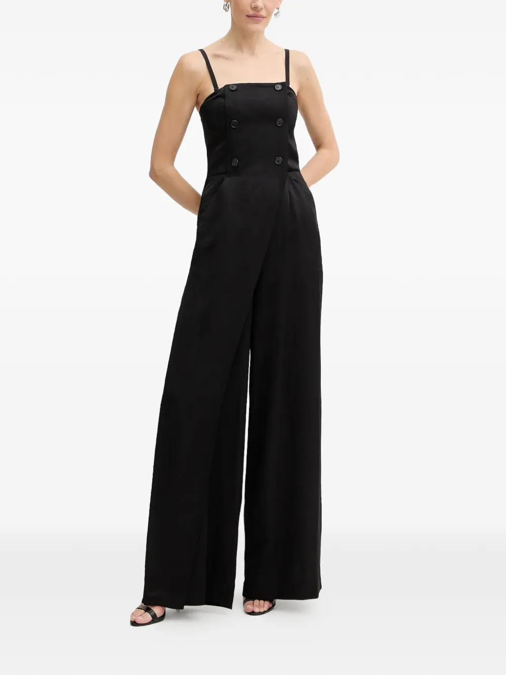 Karl Lagerfeld button-embellished jumpsuit - Nero