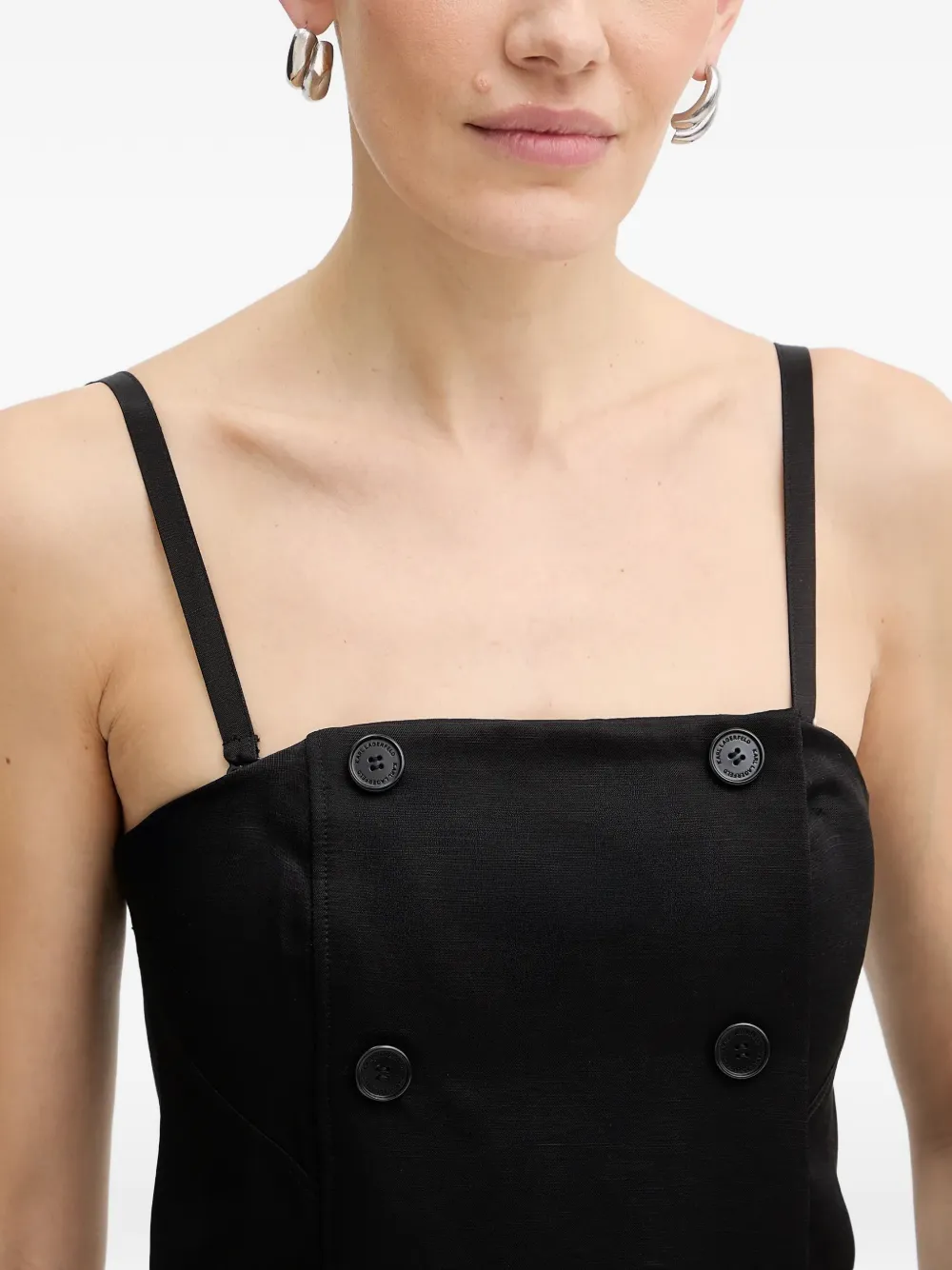 Karl Lagerfeld Jumpsuit verfraaid met knopen Zwart