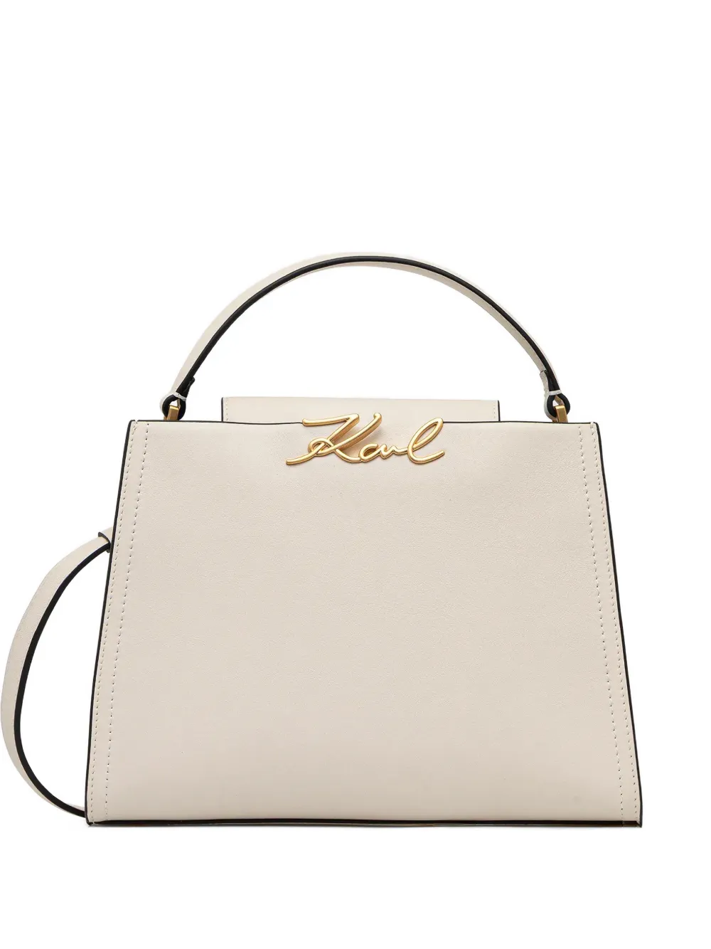 Karl Lagerfeld logo top-handle tote bag | Neutrals | Image 1