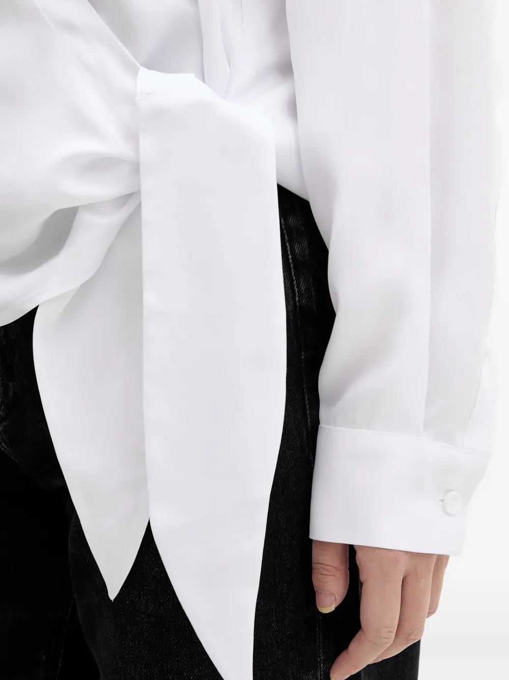 Karl Lagerfeld Jeans blouse met strikdetail Wit