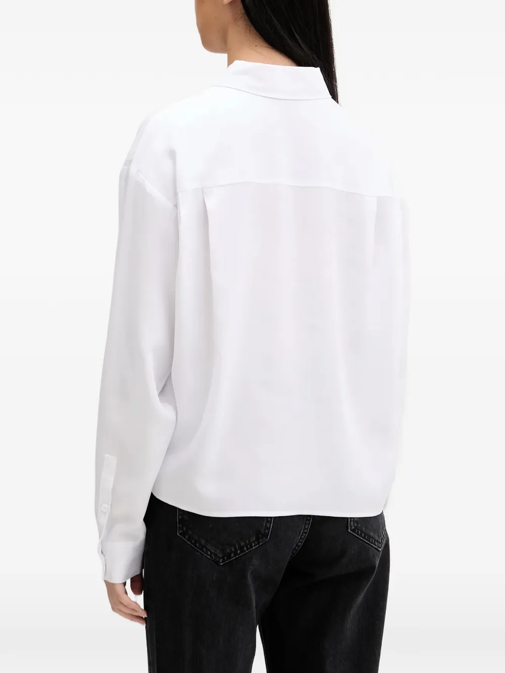 Karl Lagerfeld Jeans blouse met strikdetail Wit