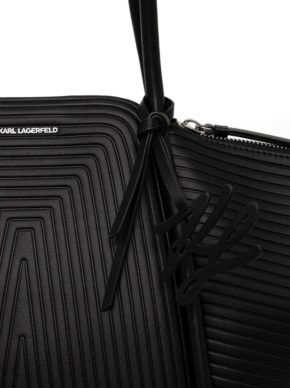 Karl Lagerfeld Shopper met geometrisch design Zwart