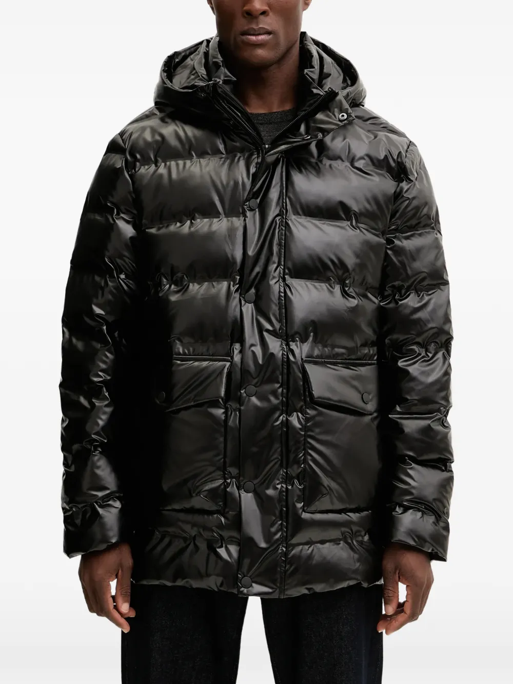 Karl Lagerfeld hooded padded jacket - Nero