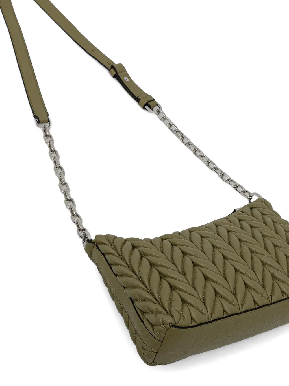  Karl Lagerfeld Borsa A Tracolla Con Placca Logo - Verde 