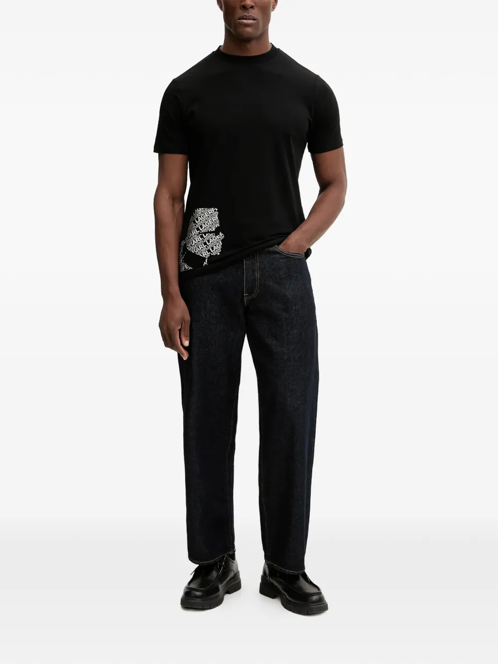 Karl Lagerfeld T-shirt met print Zwart