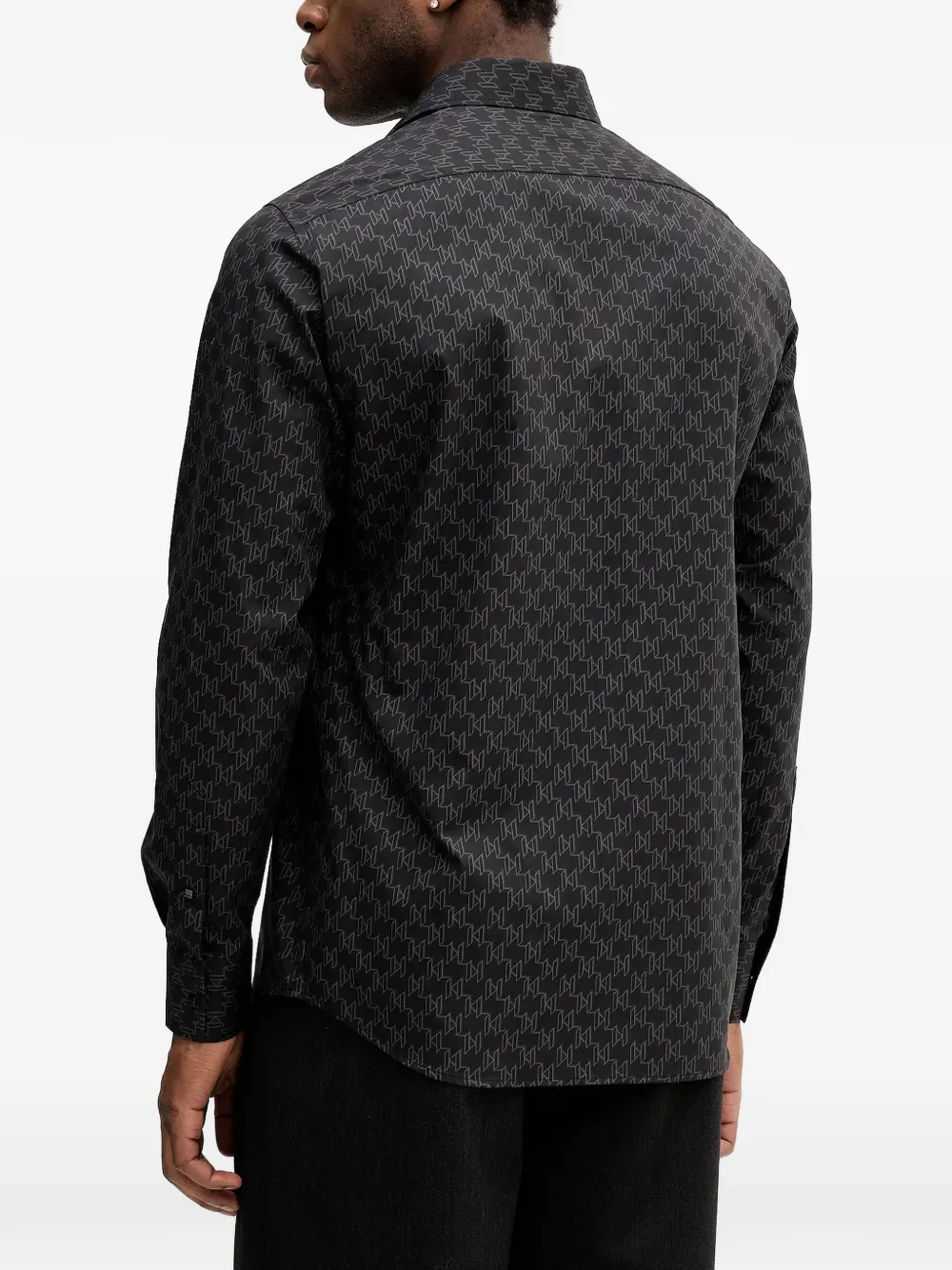  Karl Lagerfeld Pattern Shirt - Black 