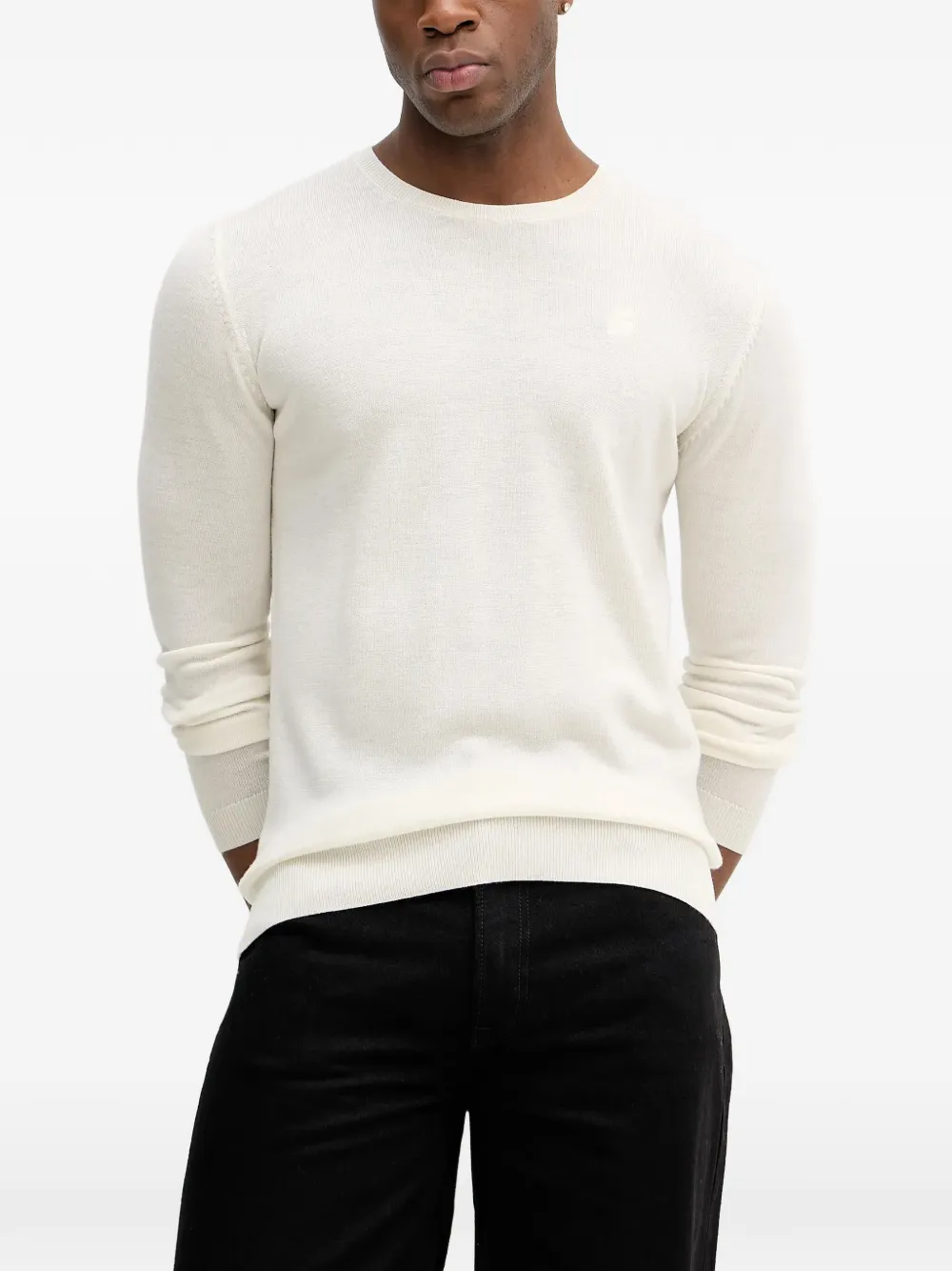 Karl Lagerfeld logo crew-neck sweater - Toni neutri