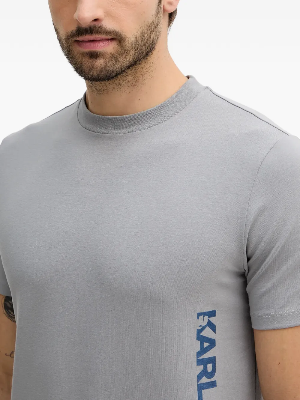 Karl Lagerfeld T-shirt met logo Grijs