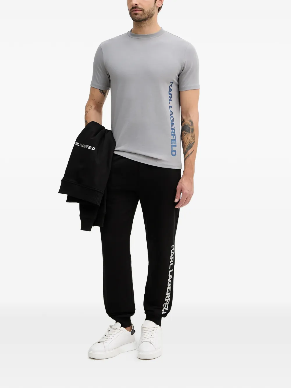 Karl Lagerfeld T-shirt met logo Grijs