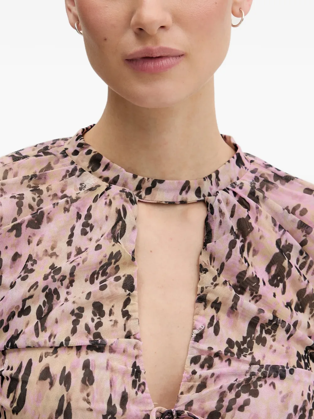 Karl Lagerfeld Jeans Gesmockte mini-jurk Roze