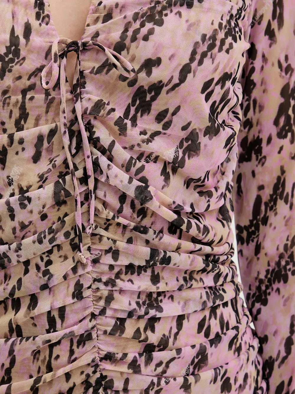 Karl Lagerfeld Jeans Gesmockte mini-jurk Roze