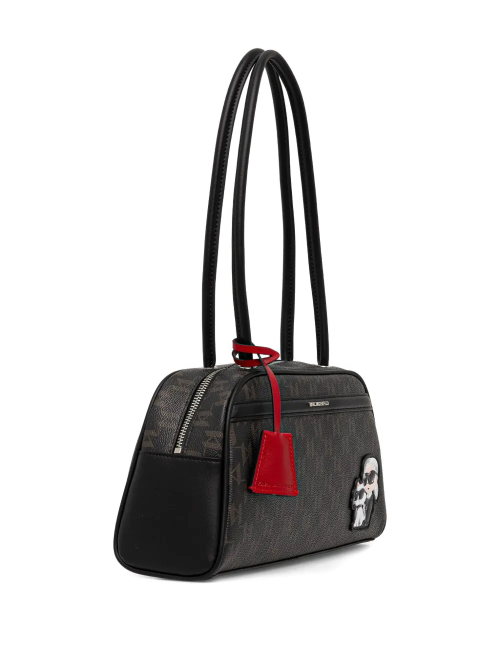 Karl Lagerfeld Ikon monogram shoulder bag - Bruin