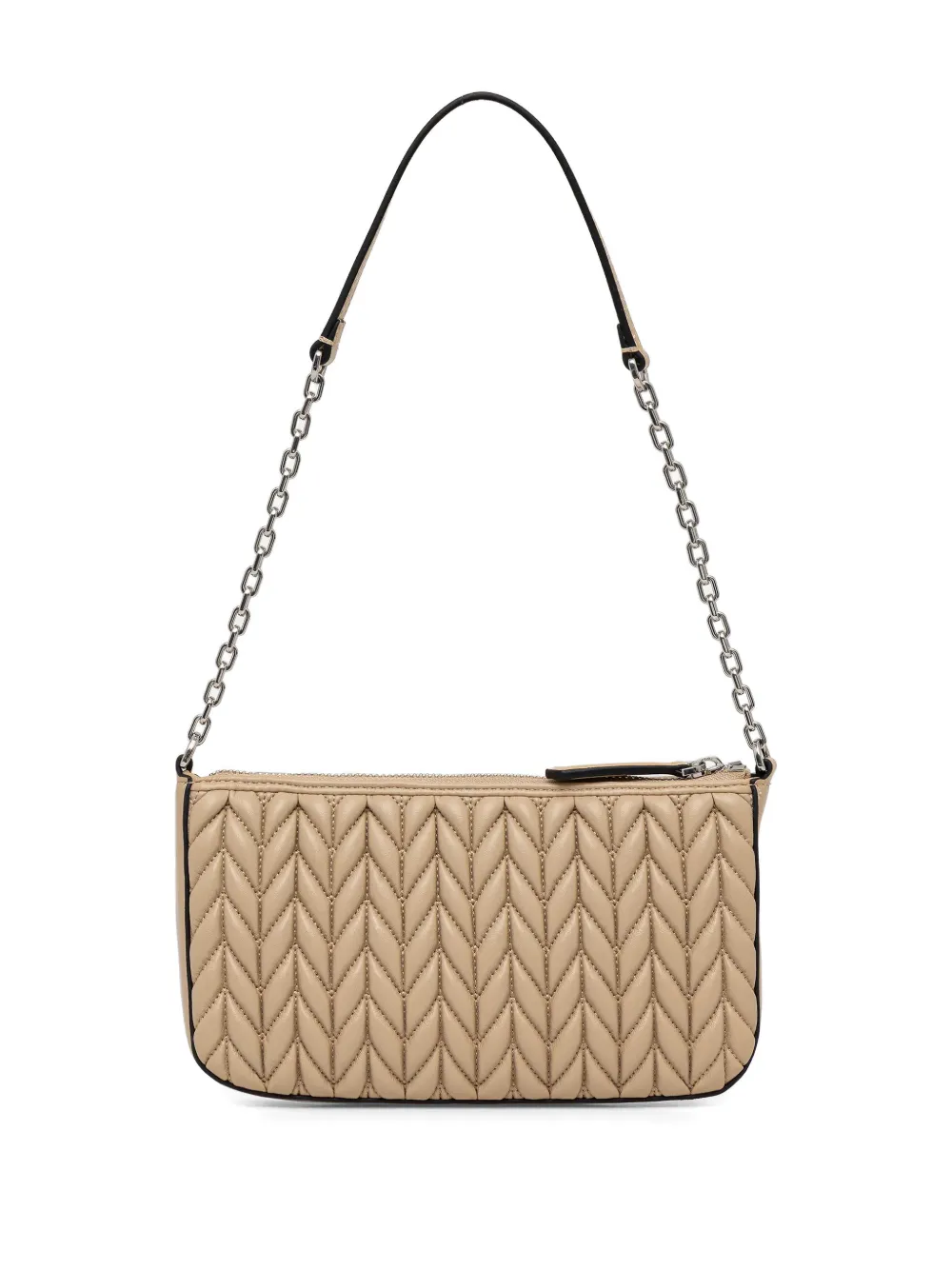 Karl Lagerfeld quilted chain shoulder bag - Beige