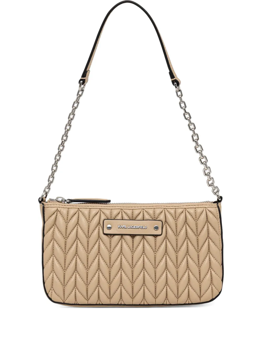Karl Lagerfeld quilted chain shoulder bag - Toni neutri