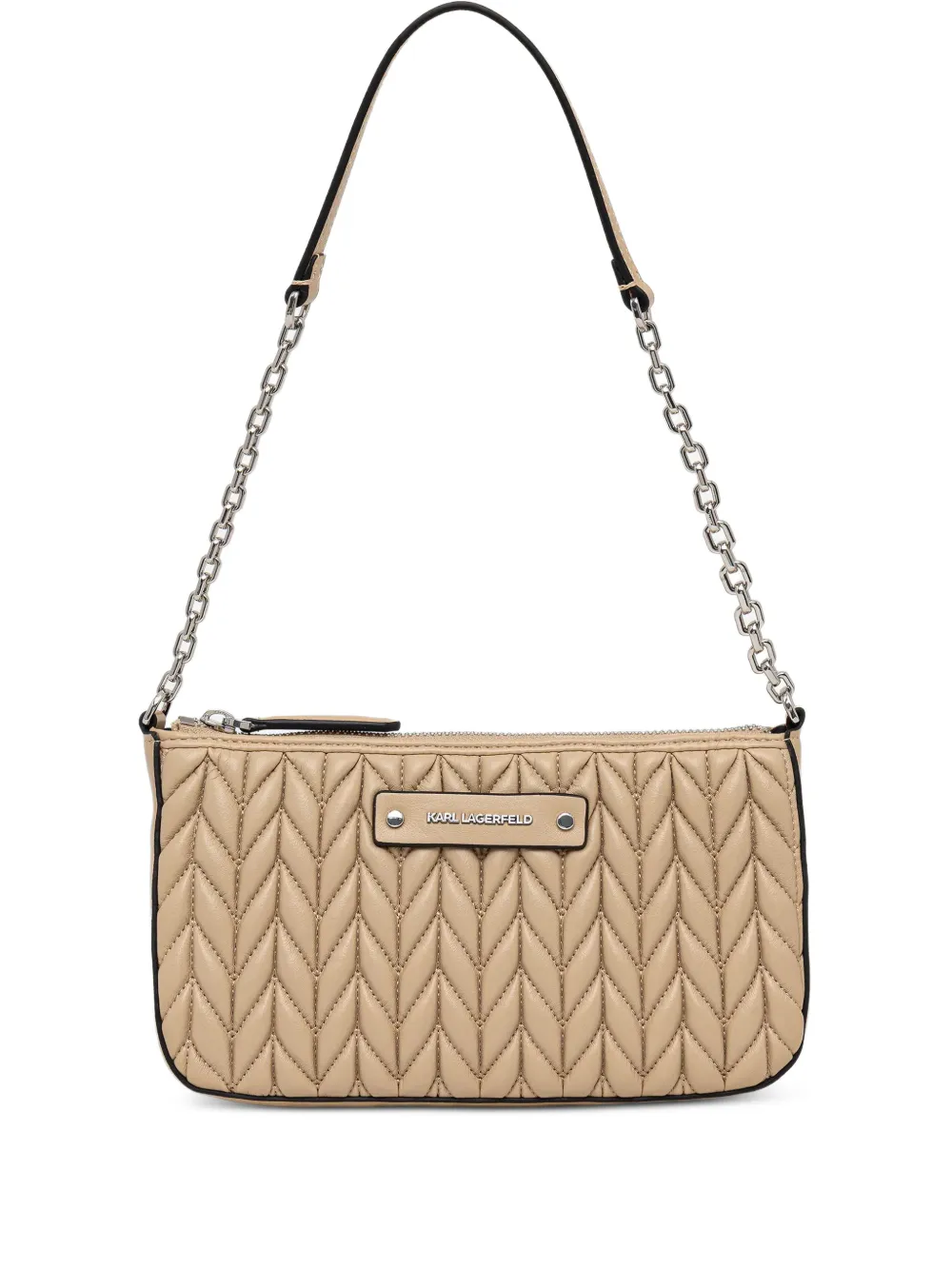 Karl Lagerfeld quilted chain shoulder bag - Toni neutri