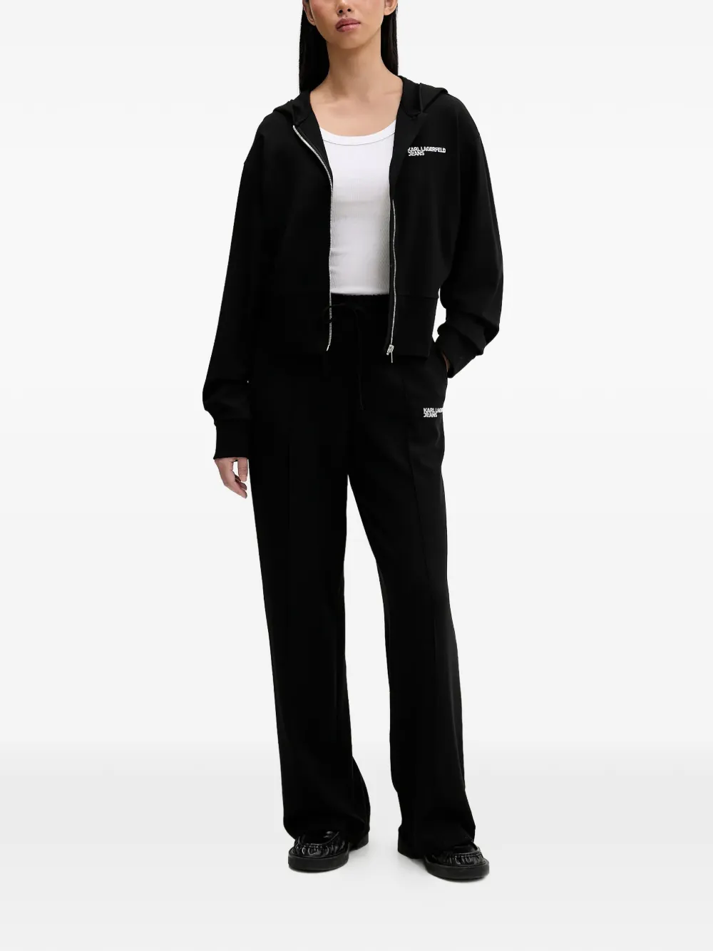 Karl Lagerfeld Jeans Hoodie met logo Zwart