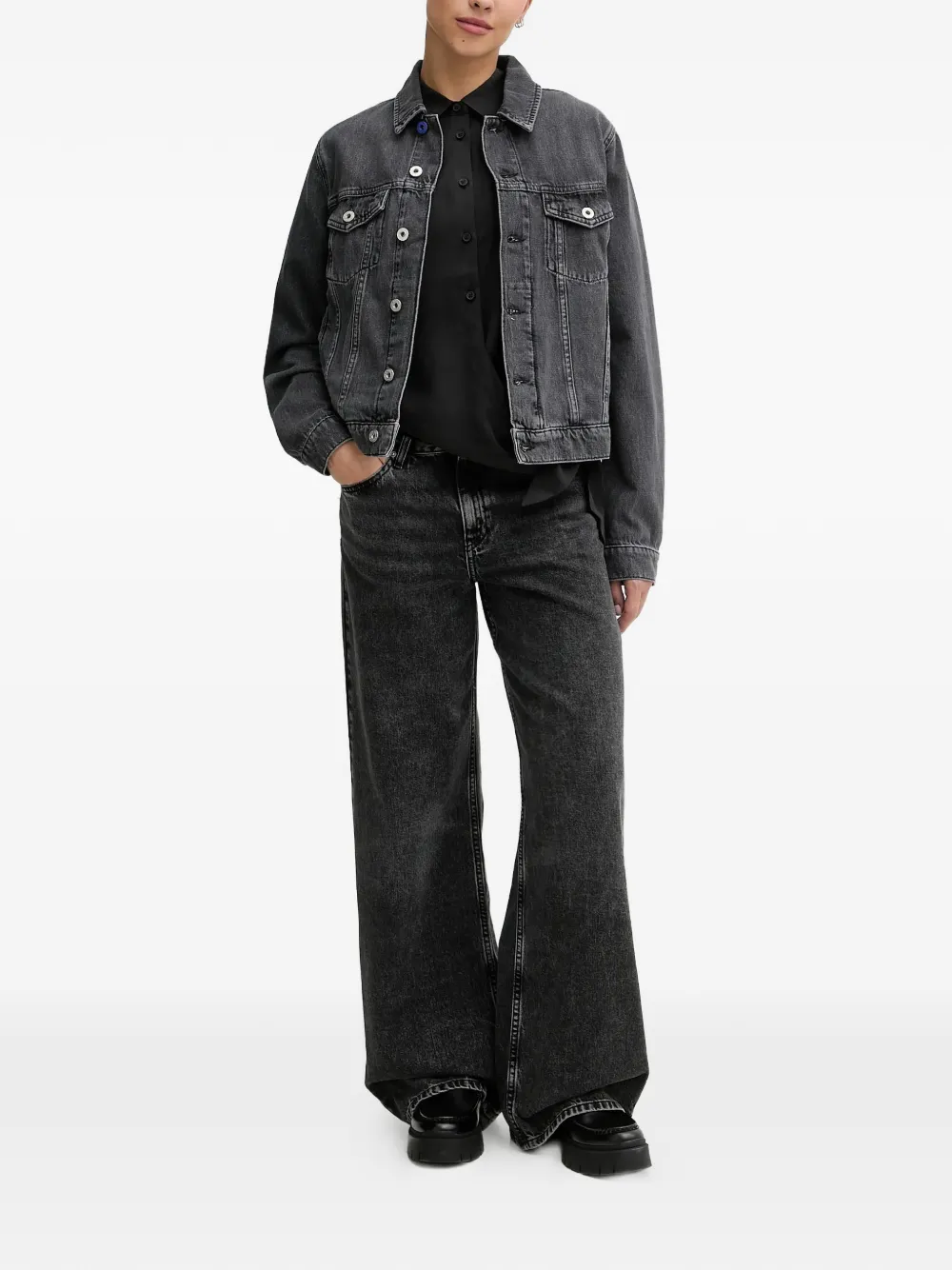  Karl Lagerfeld Jeans Wide-leg Jeans - Grey 