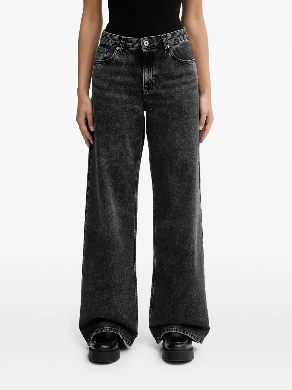 Karl Lagerfeld Jeans wide-leg jeans - Grigio